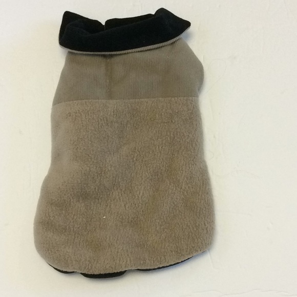 Other - Dog Cat Pet Poly Fleece Brown Black Collared Jacket Sz XS